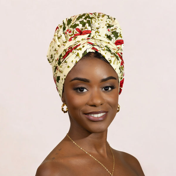 Easy headwrap - Gorro forrado de raso - Color crema