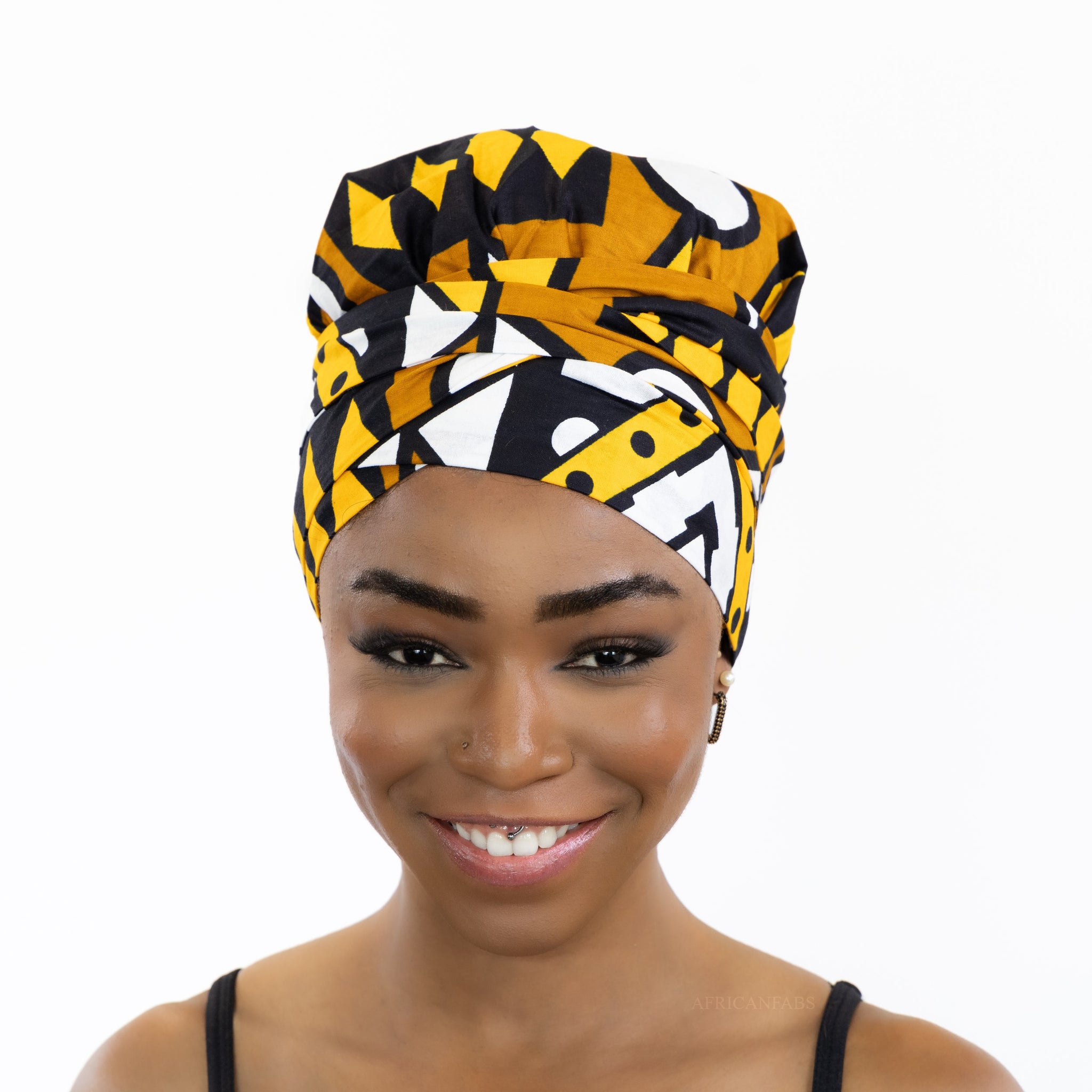 Easy headwrap - Gorro de pelo forrado satinado - Mostaza / amarillo Samakaka