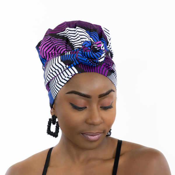 Easy headwrap - Gorro de pelo con forro de satén - Purple Swirl