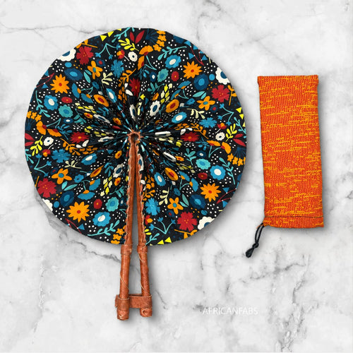 Abanico africano - Abanico estampado Ankara - Multicolor Afia