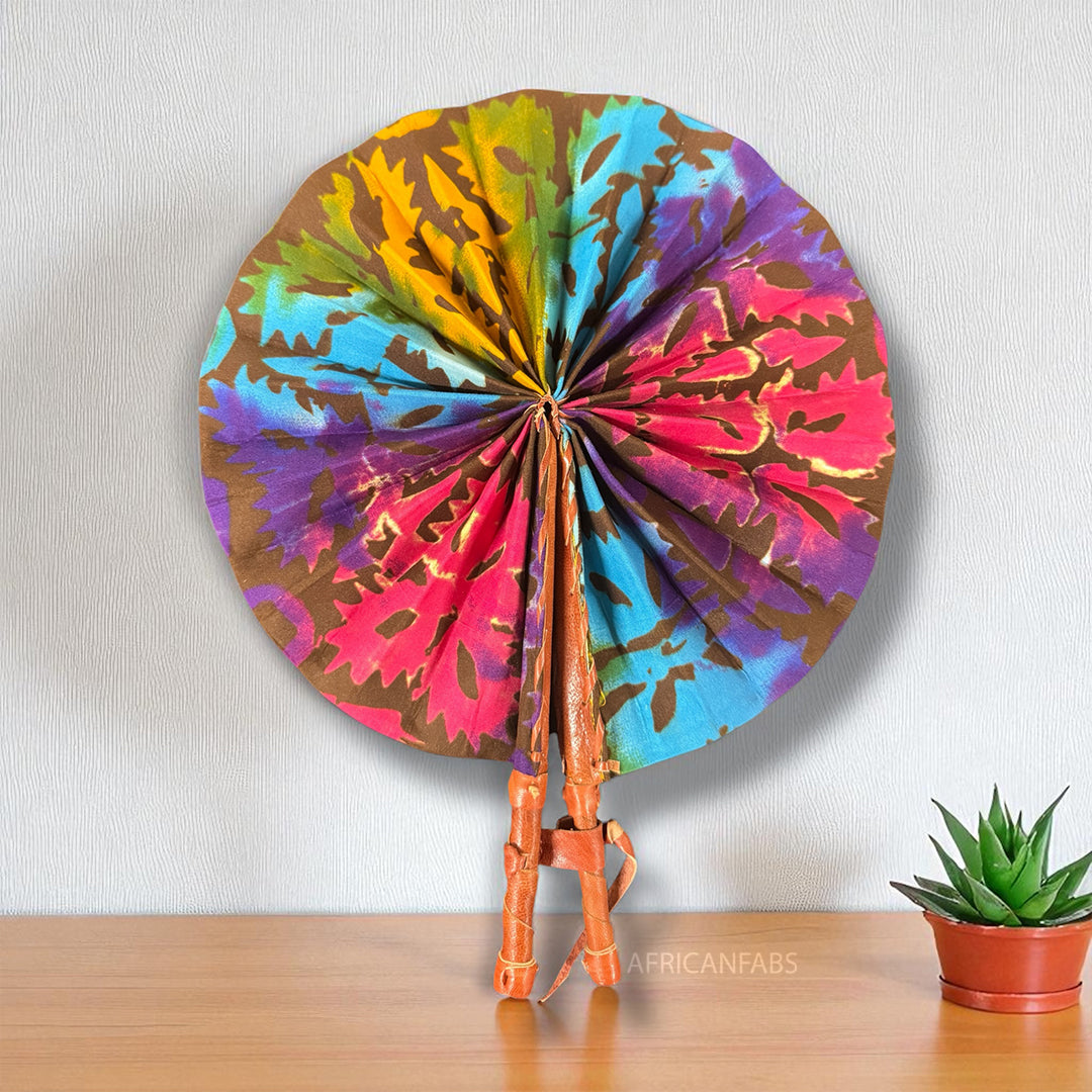 Abanico africano - Abanico estampado Ankara - Bobo - Multicolor