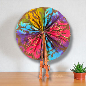 Abanico africano - Abanico estampado Ankara - Bobo - Multicolor