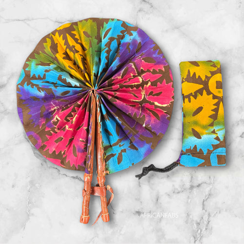 Abanico africano - Abanico estampado Ankara - Bobo - Multicolor