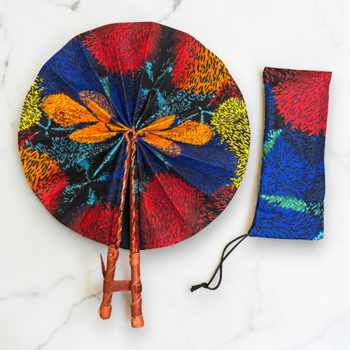 Abanico africano - Abanico estampado Ankara - Multicolor Darko