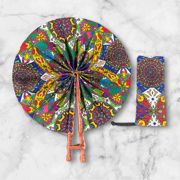 Abanico africano - Abanico estampado Ankara - Multicolor Kehinde