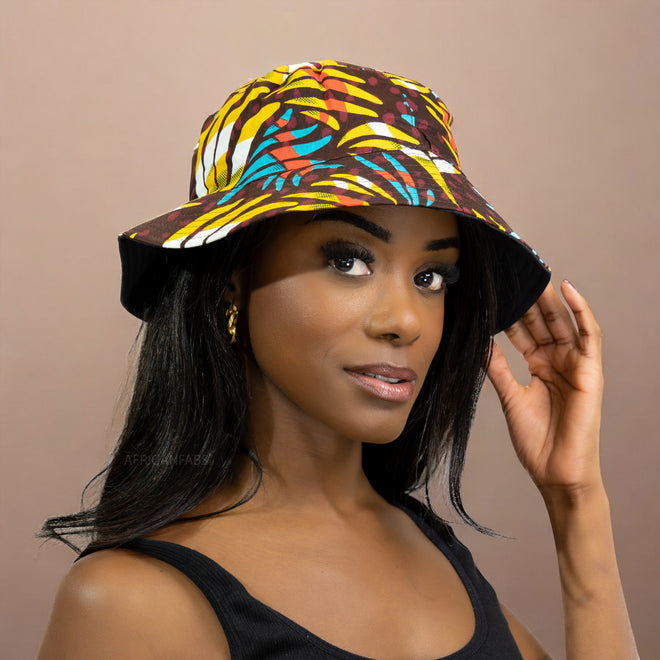 Gorros pescador / Sombrero cubo Estampado africano