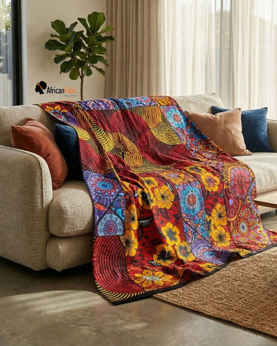 Fat Quarter Tela Wax Africana - Azul FTQ 8742 - Quilting & Patchwork (45 x 57 cm / 18 x 22 inch)