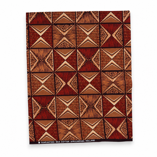 Fat Quarter Tela Wax Africana - Marrón FTQ 8712 - Quilting & Patchwork (45 x 57 cm / 18 x 22 inch)