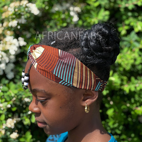 Diadema Estampado Africano - Niños - Accesorios Pelo - Oro marrón