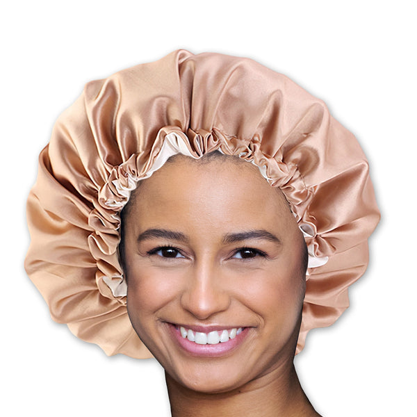 SET DE SATÉN - Protege tu cabello y tu piel - Gorro Kaki Satin Hair + 2 x Funda de Almohada Satin