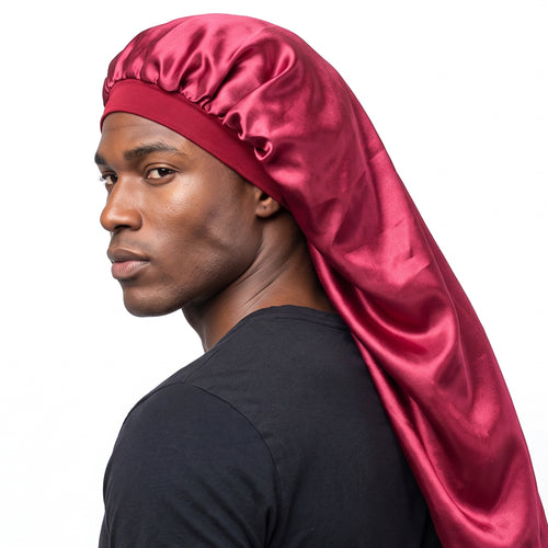 Gorro de satén para Rastas / Trenzas / Rasta - Red Dreadsock / Gorro de noche de satén / Gorro de pelo