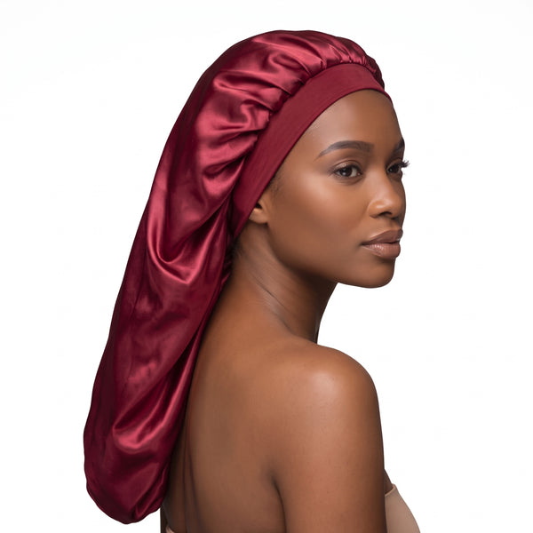 Gorro de satén para Rastas / Trenzas / Rasta - Red Dreadsock / Gorro de noche de satén / Gorro de pelo