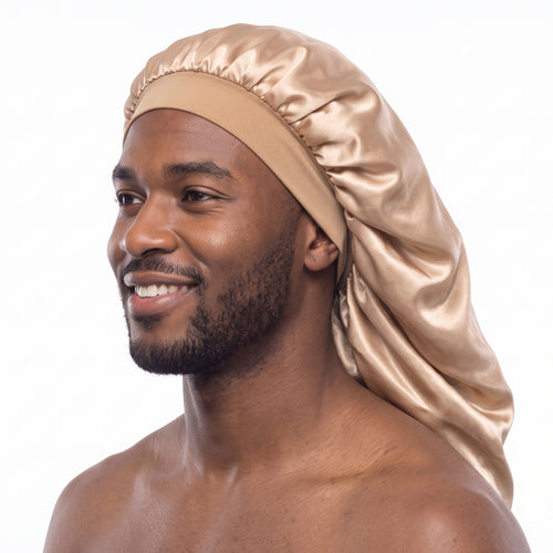 Gorro de satén para Rastas / Trenzas / Rasta - Khaki Dreadsock / Gorro de noche de satén / Gorro de pelo