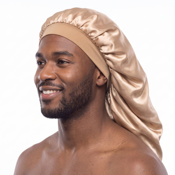 Gorro de satén para Rastas / Trenzas / Rasta - Khaki Dreadsock / Gorro de noche de satén / Gorro de pelo