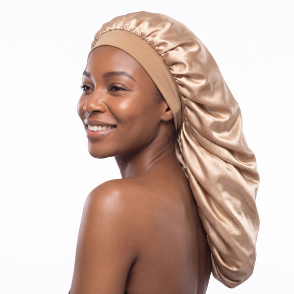 Gorro de satén para Rastas / Trenzas / Rasta - Khaki Dreadsock / Gorro de noche de satén / Gorro de pelo