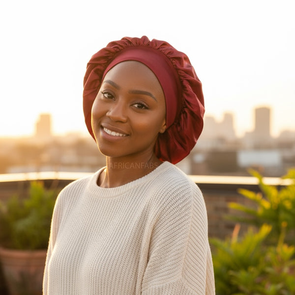 Gorro de satén - Rojo ( Gorro de dormir de satén )