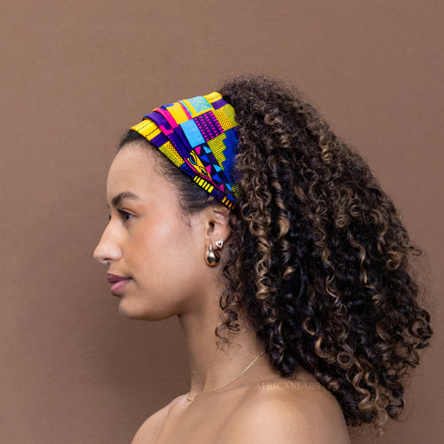 Diadema estampado africano - Unisex Adultos - Accesorios para el cabello - Rosa kente  KENTE