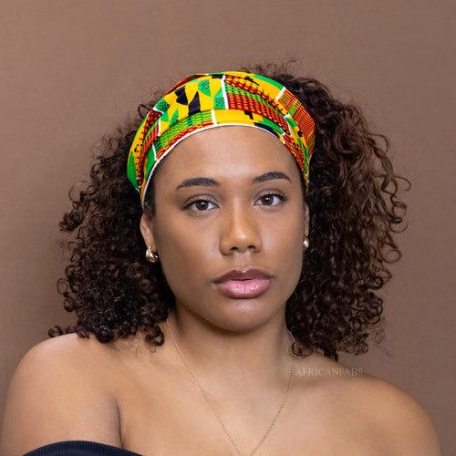Diadema estampado africano - Unisex Adultos - Accesorios para el cabello - amarillo / verde KENTE