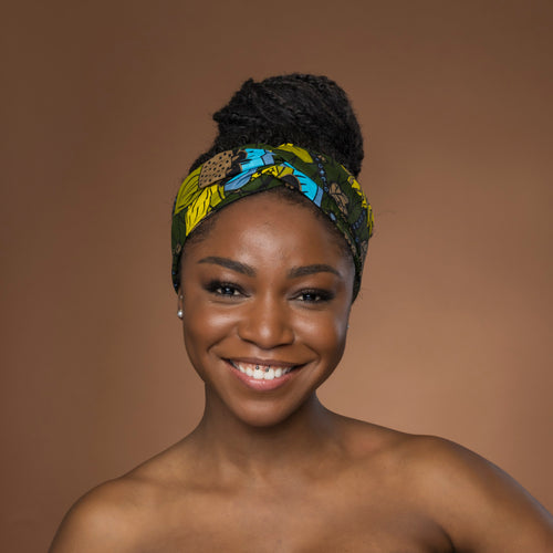 Diadema con estampado africano - Adultos - Accesorios para el cabello - Verde Botanical Flow