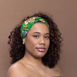 Diadema con estampado africano - Adultos - Accesorios para el cabello - Flowers Verde