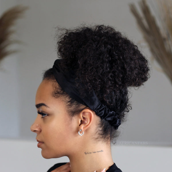 Diadema Negra Satinada - Adultos - Accesorios para el Pelo