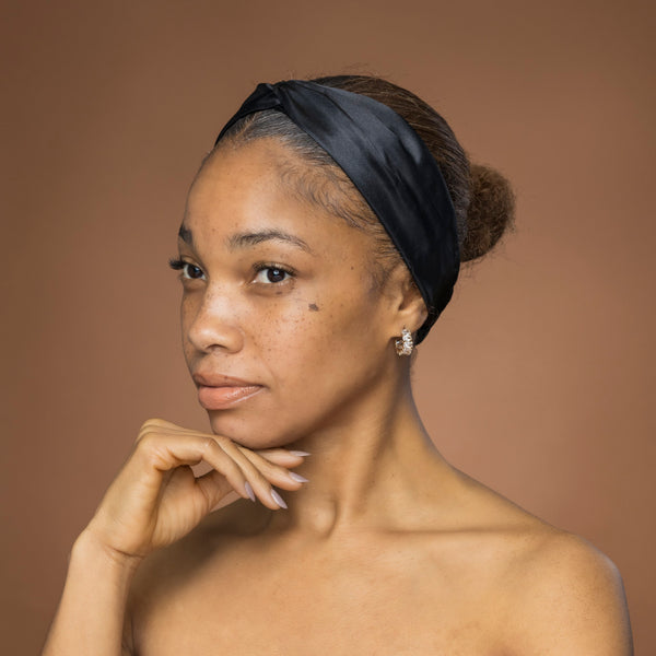 Diadema Negra Satinada - Adultos - Accesorios para el Pelo