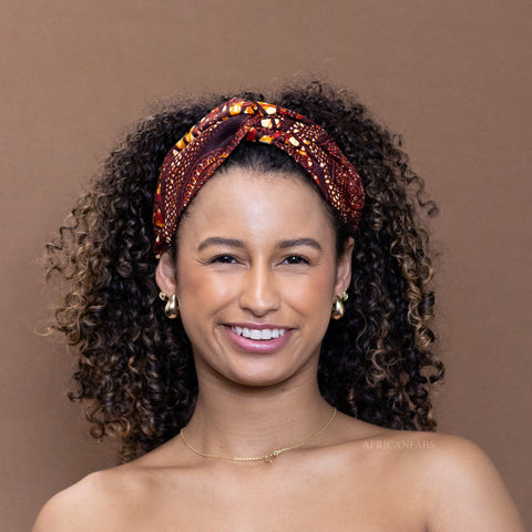 Diadema con estampado africano - Adultos - Accesorios para el cabello - Ramas marrón / bronce