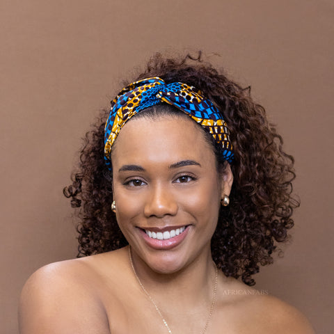 Diadema con estampado africano - Adultos - Accesorios para el cabello - Azul dotted patterns