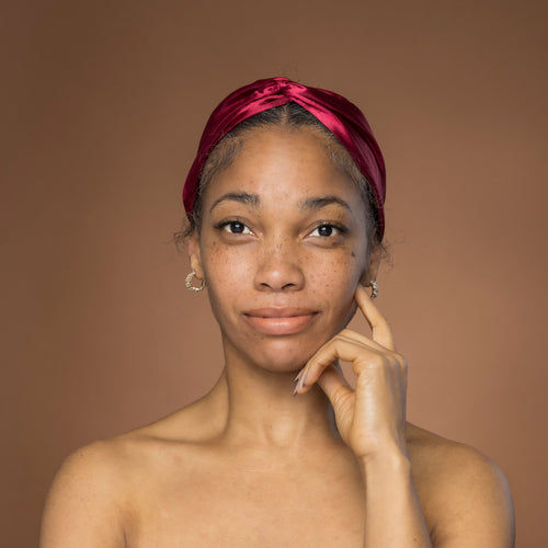 Rojo Diadema de Satén con Twist - Accesorio para el Cabello de Adultos