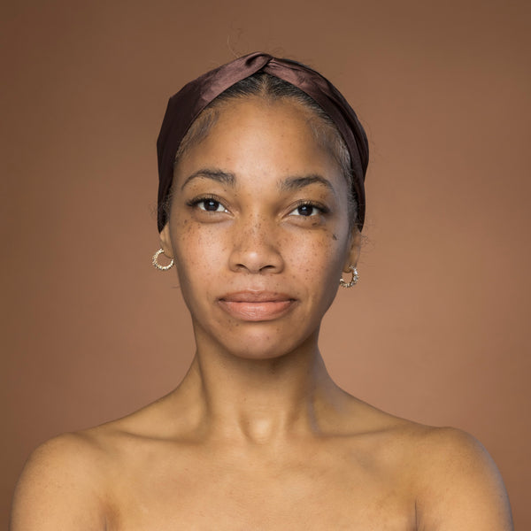 Marrón Diadema de Satén con Twist - Accesorio para el Cabello de Adultos