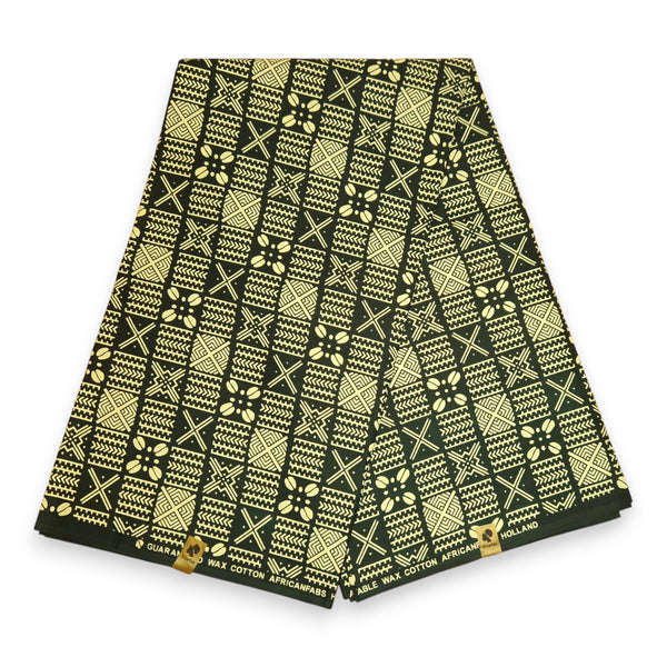 Pañuelo africano -  Verde Bogolan Grid