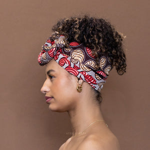 African Beige / marrón  Paisley / headwrap