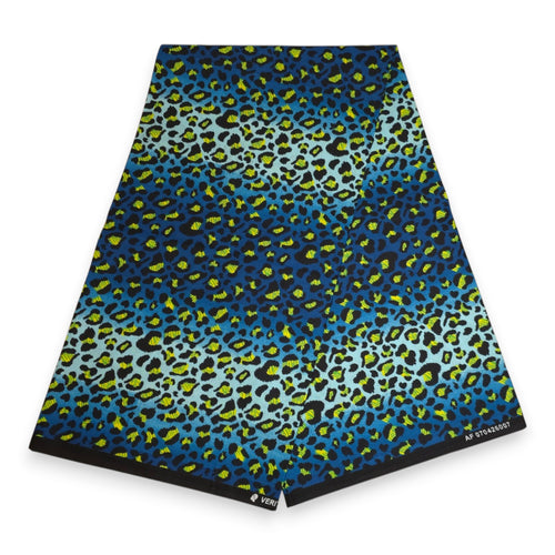 Pañuelo africano -  Azul Leopardo Spots