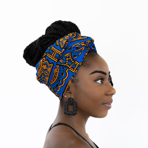 Turbante Africano - Azul Antiguo