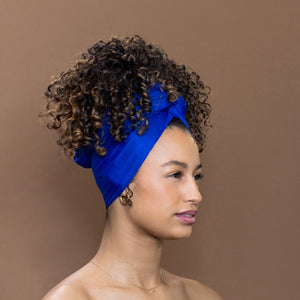 Pañuelo africano Azul - Turbante de tejido elástico
