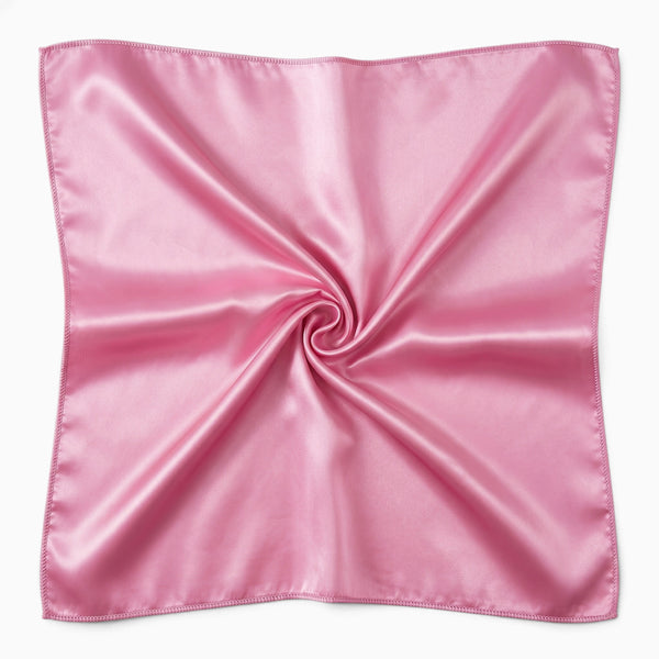 Pañuelo Cuadrado de Satén Rosa / Bandana / Pañuelo para la Cabeza 90 x 90 cm