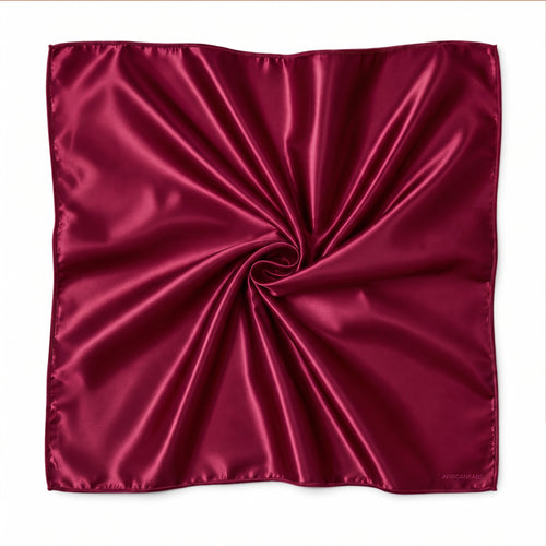 Pañuelo Cuadrado de Satén Rojo / Bandana / Pañuelo para la Cabeza 90 x 90 cm