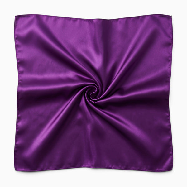 Pañuelo Cuadrado de Satén Morado / Bandana / Pañuelo para la Cabeza 90 x 90 cm
