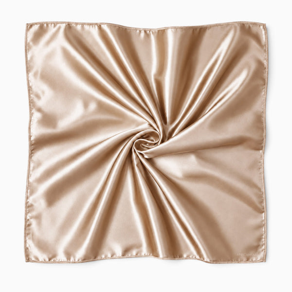Pañuelo Cuadrado de Satén Oro / Bandana / Pañuelo para la Cabeza 90 x 90 cm
