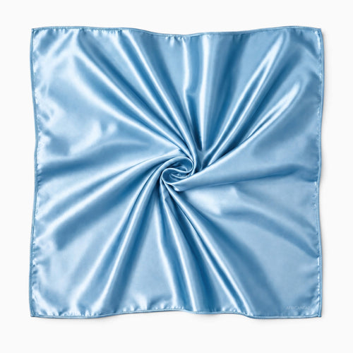 Azul claro Pañuelo Cuadrado de Satén  / Bandana / Pañuelo para la Cabeza 90 x 90 cm