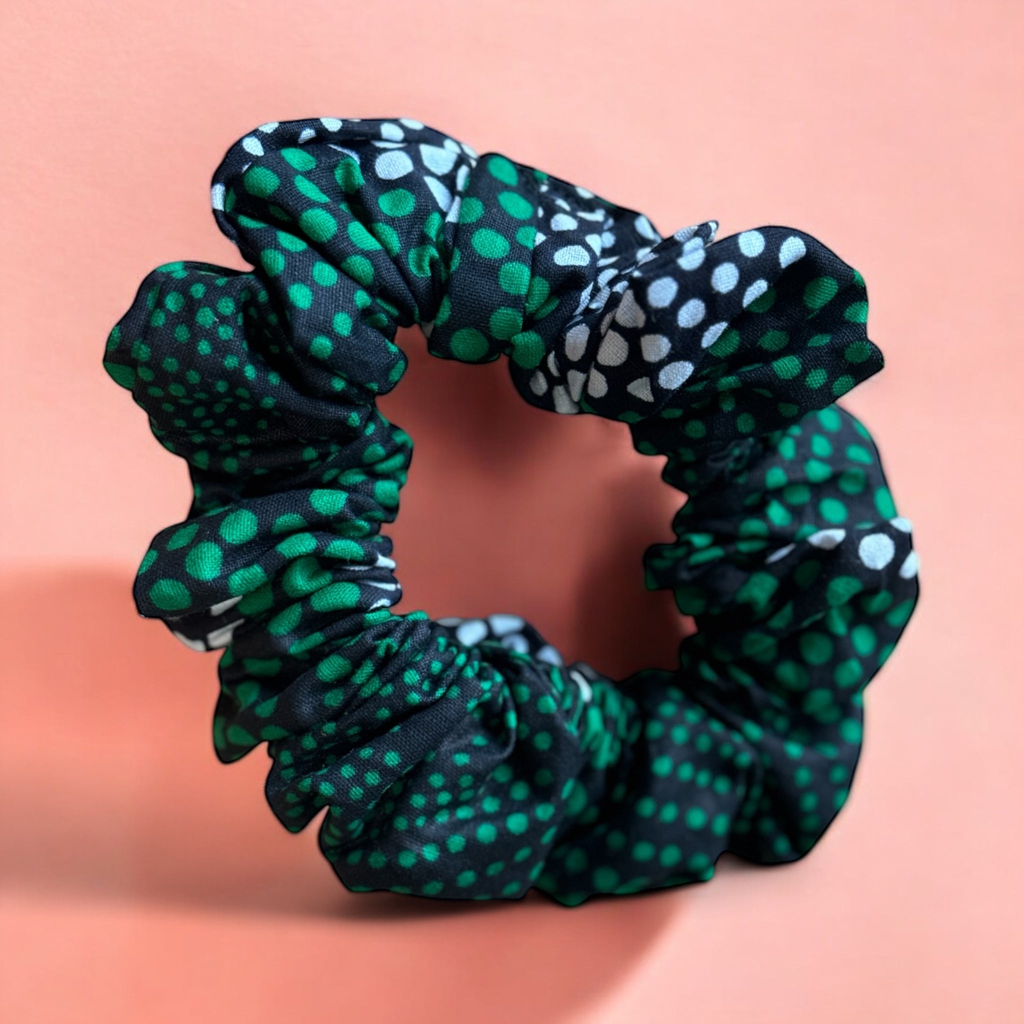 Scrunchie estampado africano - Accesorios para el cabello Adultos XL - Verde