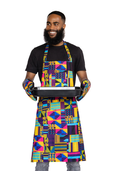 Manoplas de Horno con Estampado Africano - Estampado WAAKYE Kente