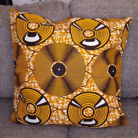 funda de almohada africana | Amarillo mostaza - Cojín decorativo 50x50cm - 100% Algodón