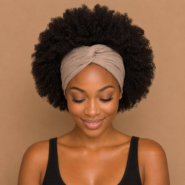 Flexible Metal Wire Headband - Khaki Bamboo