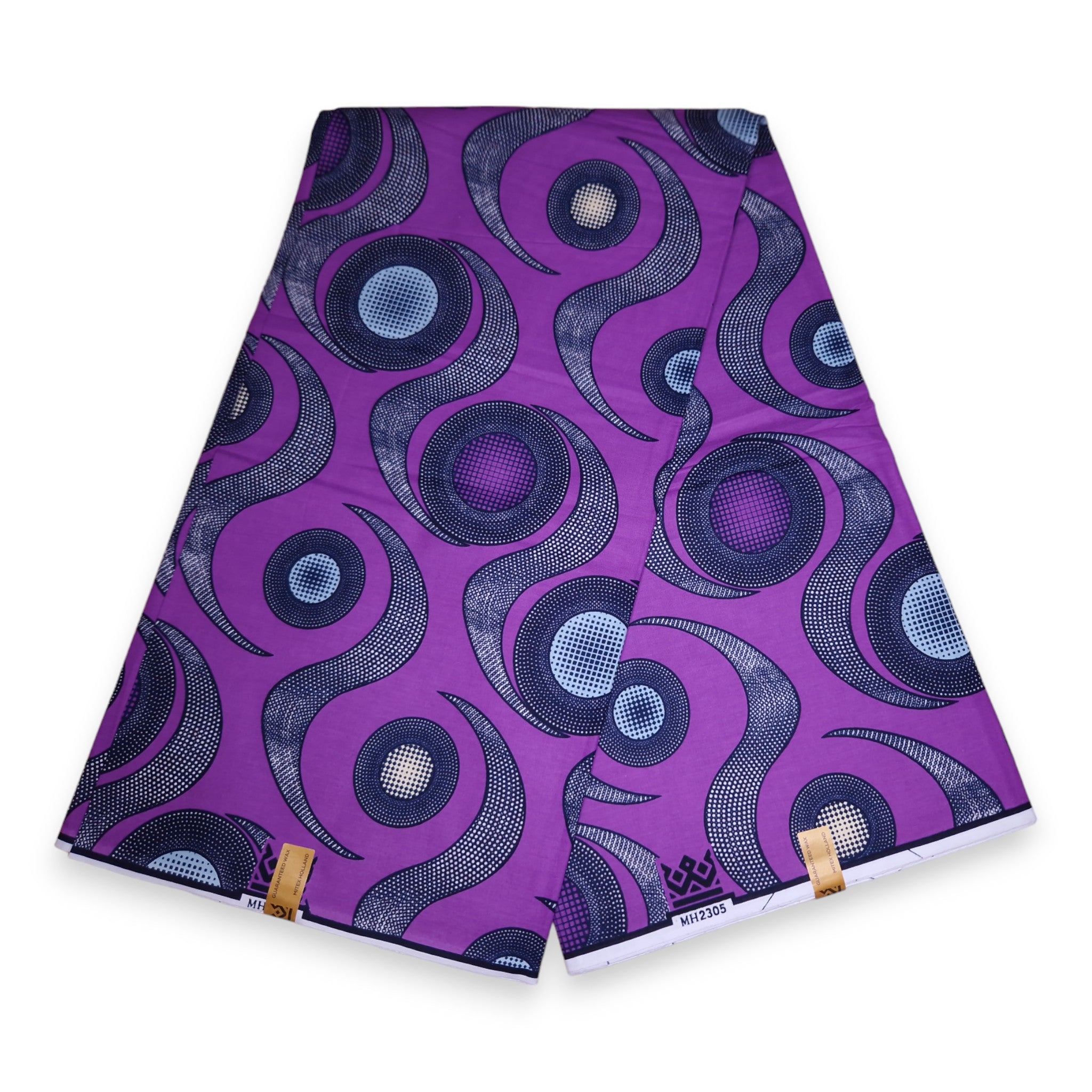 Tela estampada Wax africana - Morado