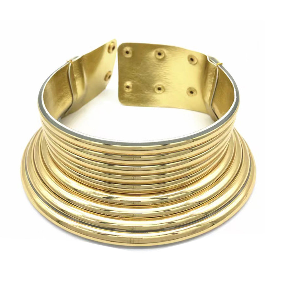 Gargantilla Estilo Africano / Collar Alto Oro - Oro