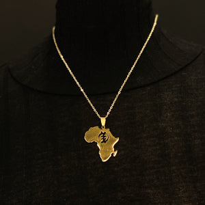 Collar / colgante - GYE NYAME - SÍMBOLO ADINKA - Continente africano Oro