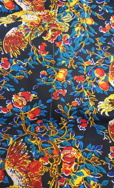 Tela estampada africana - Multicolor Bird - Polialgodón (Importante: leer)