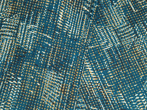 Tela estampada africana - Turquesa Texture - Polialgodón