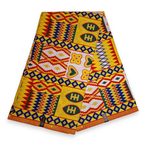 Tela estampada africana - Kente PO-5063 - Polialgodón